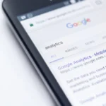 Google analytics mobile screen, digital
