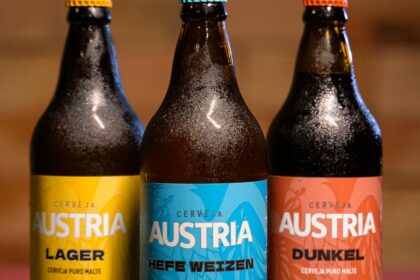 three cold bottles of beer