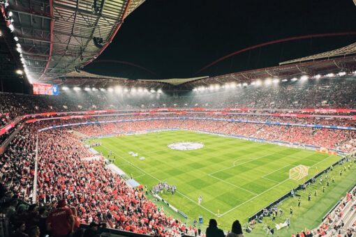 vibrant football match at estadio da luz lisbon