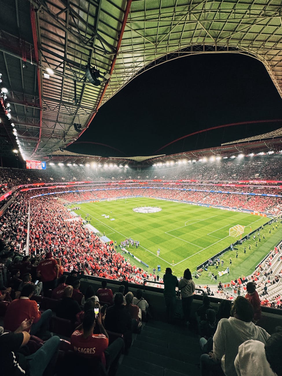 vibrant football match at estadio da luz lisbon